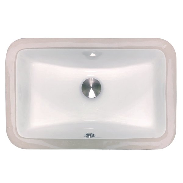 Nantucket Sinks Undermount Ceramic Sink In White UM-159-W